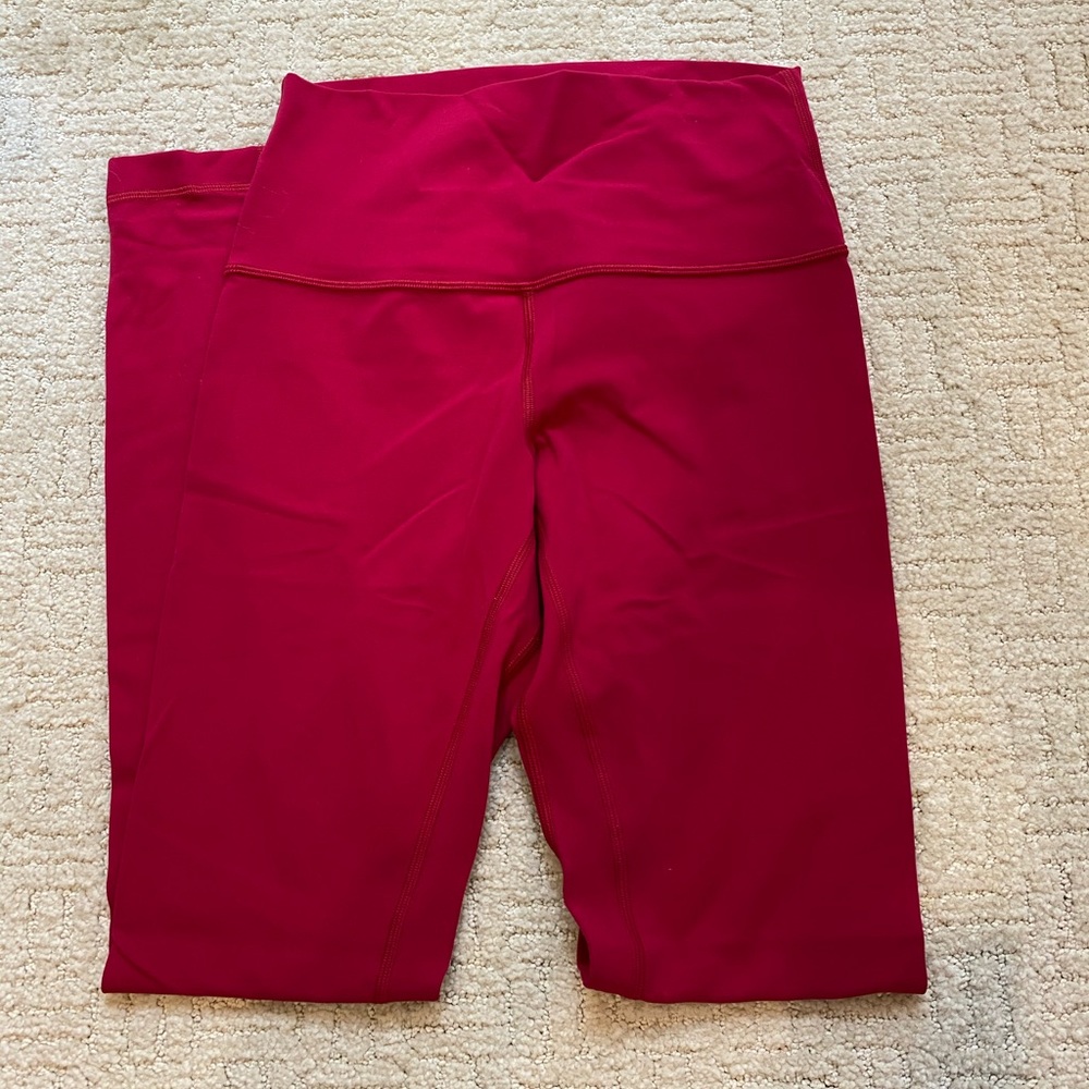 Lululemon “align” 28” legging (pink/red 6)